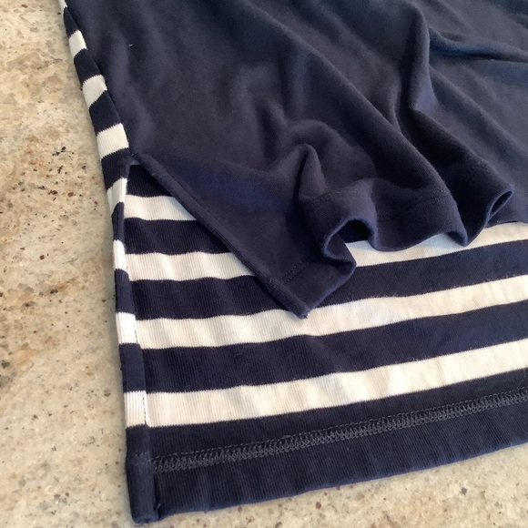 Cabi Navy Blue & White Stripes Lightweight Top Size Medium EUC Lighthouse Tee - Picture 10 of 10